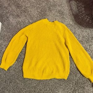 Old Navy Mustard yellow/ gold sweater kids large (10-12)